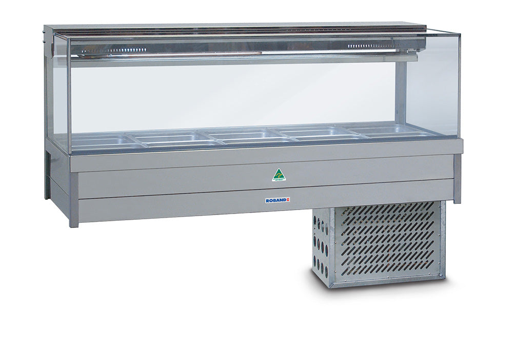 Roband SRX25RD Square Glass Refrigerated Cold Food Display