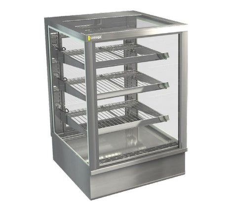 Cossiga STGHT6 | STG Heated+Ambient | Compact Countertop Cabinet | Solid Front | With Rear Glass Doors | Fridge | Commercial Display Refrigerator