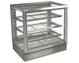 Cossiga STGHT9-SD | STG Heated+Ambient | Compact Countertop Cabinet | Sliding Front | With Rear Glass Doors | Heated Display | Commercial Food Display
