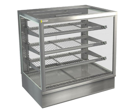 Cossiga STGHT9 | STG Heated+Ambient | Compact Countertop Cabinet | Solid Front | With Rear Glass Doors | Heated Display | Commercial Food Display