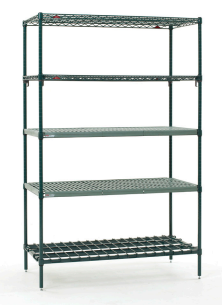 Metro PR.5T74.2454 Super Erecta PRO 24" x 54" 5 Tier Polymer Mat Shelving