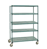 Metro PR.M5T68.2136 Super Erecta PRO 5 Tier 21" x 36" Mobile Polymer Mat Shelving Mobile Shelves