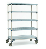 Metro MAXQ.M5T68.2154 MAXQ 5 Tier 21" x 54" Mobile Polymer Mat Shelving Mobile Shelves