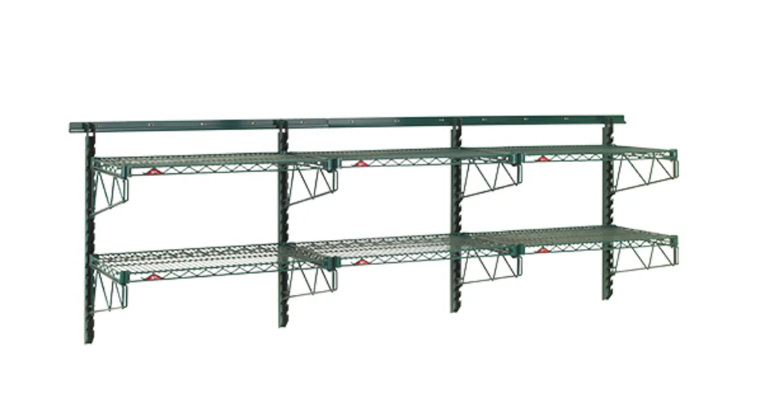 Metro WS2T.1848 2 Tier 18" x 48" Adjustable Wall Shelving Kit