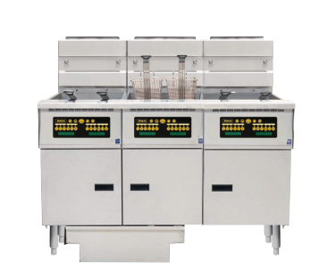 Anets FDAGP355C Platinum Series Gas Fryer with Computer Control 3 Filter Drawer System Drawer Fryers