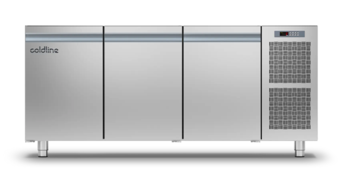 Coldline TA17/1ME SMART Refrigerated 3 Doors Counter - Top with Splashback