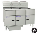 Pitco SSH55-3/FD | Solstice Supreme Fryer | Filter Drawer | Gas Fryer | 3 Bank Fryer