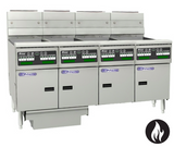 Pitco SSH55C-4/FD | Solstice Supreme Fryer | Filter Drawer | Gas Fryer | 4 Bank Fryer