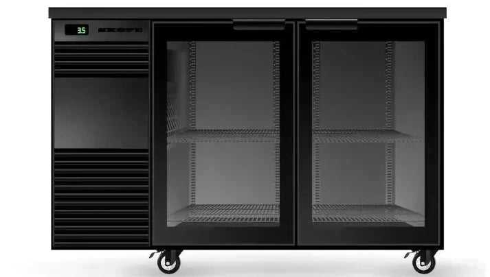 Skope BackBar 2 Glass Door Remote Undercounter Fridge 410L