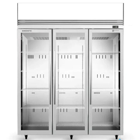 Skope TMF1500N-AC | 3 Glass Door | Upright Display | with Lit Sign | Storage Freezer | Commercial Upright Freezer
