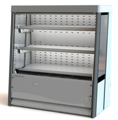 Skope OD460N | Open Deck Fridge | 2 Adjustable Height Shelves | 1 Fixed Bottom Shelf | Commercial Display Fridge