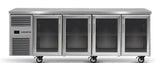 Skope BB.4.GSL.r-SS | BackBar | 4 Glass Sliding Door| Remote | Fridge | Display Fridge | Commercial Under Bench Fridge