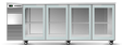 Skope BB.4.GSW-SS | BackBar | 4 Glass Swing Door Fridge| Fridge | Display Fridge | Commercial Under Bench Fridge