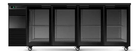 Skope BB.4.GSW.Tr | 4 Glass Swing Door | Remote | Tropical Glass | BackBar | Fridge | Display Fridge | Commercial Under Bench Fridge