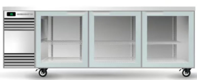 Skope CL.3.GSL.r-SS | Remote | BackBar | 3 Glass Door | Sliding Door | CounterLine | Fridge | Commercial Fridge
