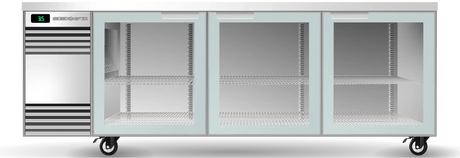 Skope CL.3.GSW-SS | BackBar | 3 Glass Swing Door | Fridge | Under bench Fridge | Commercial Under Bench Fridge