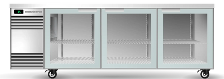 Skope CL.3.GSW.T-SS | Tropical | BackBar | 3 Glass Swing Door | Fridge | Under bench Fridge | Commercial Under Bench Fridge