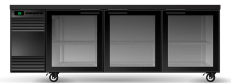 Skope CL.3.GSW.T | Tropical | BackBar | 3 Glass Swing Door | Fridge | Under bench Fridge | Commercial Under Bench Fridge