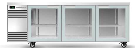 Skope CL.3.GSW.r-SS | Remote | BackBar | 3 Glass Swing Door | Fridge | Under bench Fridge | Commercial Under Bench Fridge
