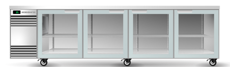 Skope CL.4.GSL.r-SS | Remote | BackBar | 4 Glass | Sliding Door | CounterLine | Fridge | Commercial Fridge