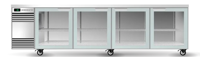 Skope CL.4.GSW.T-SS | Tropical|BackBar | 4 Glass Door | Swing Door | CounterLine | UnderBench Fridge | Commercial Display Fridge