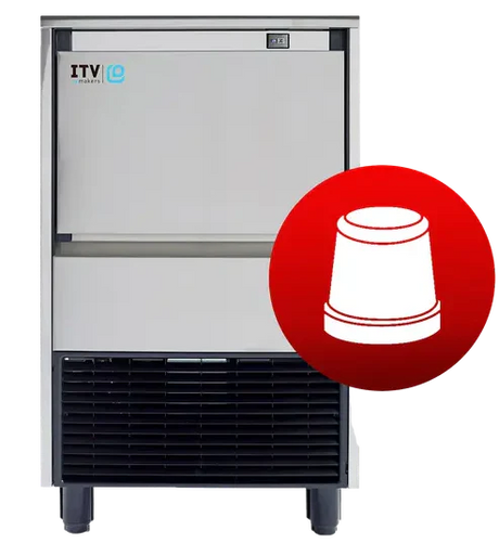 Skope GALA NG60 A DP | Self-Contained | Ice Maker | Ice Cube Maker | Ice Maker with Integral Bin | and Drain Pump
