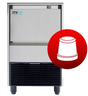 Skope GALA NG60 A DP | Self-Contained | Ice Maker | Ice Cube Maker | Ice Maker with Integral Bin | and Drain Pump