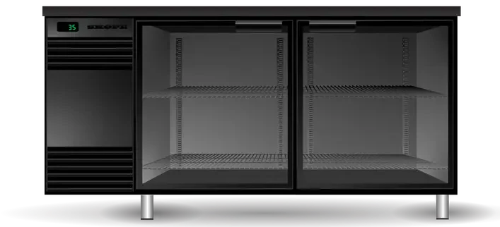 Skope GC.2.GSW.r | Remote | Glass Chiller | 2 Door | Underbench Fridge | BackBar | Glass Chiller