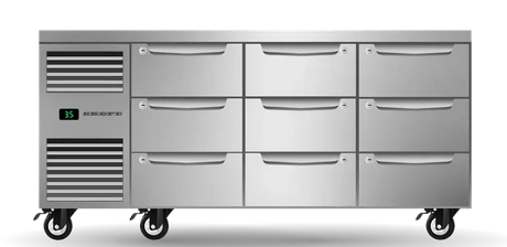 Skope PG11.UBR.3.D9 | ProSpec | Nine Drawer | Three Bay | Underbench GN 1/1 | Fridge | Underbench Fridge