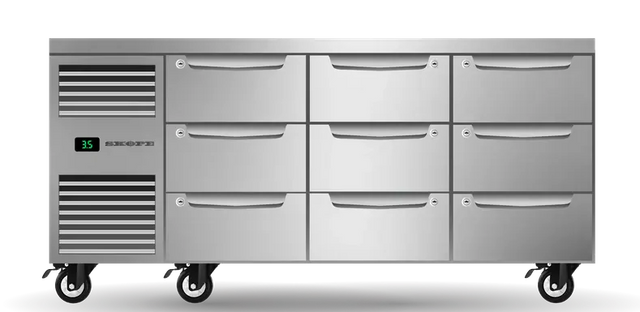Skope PG11.UBR.3.D9 | ProSpec | Nine Drawer | Three Bay | Underbench GN 1/1 | Fridge | Underbench Fridge