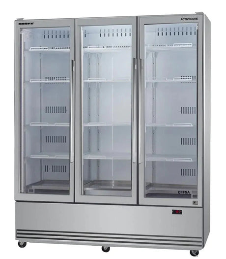 Skope SKB1500N-A-SS | 3 Glass Door Display | Customisable | Bottom Mount | Upright Fridge | Display Fridge | Commercial Upright Fridge