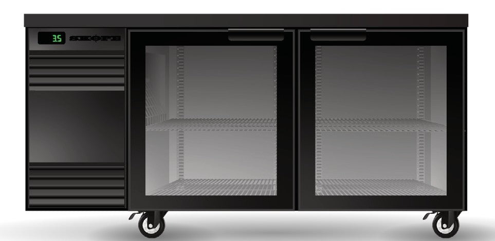 Skope SL.2.GSW.r | Remote BackBar | 2 Glass Door | Swing Door | SlimLine | Fridge | Display Fridge | Commercial Fridge 