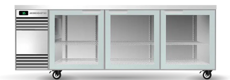 Skope SL.3.GSL-SS | BackBar | 3 Glass Door | Sliding Door | SlimLine | Fridge | Commercial Fridge
