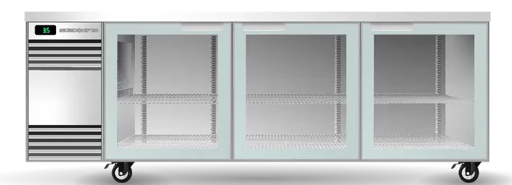 Skope SL.3.GSL.r-SS | Remote BackBar | 3 Glass Door | Sliding Door | SlimLine | Fridge | Display Fridge | Commercial Fridge
