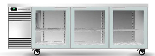 Skope SL.3.GSL.r-SS | Remote BackBar | 3 Glass Door | Sliding Door | SlimLine | Fridge | Display Fridge | Commercial Fridge
