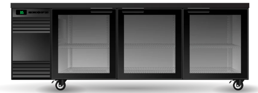 Skope SL.3.GSW.Tr | Tropical | Remote BackBar | 3 Glass Door | Swing Door | SlimLine | Fridge | Display Fridge | Commercial Fridge