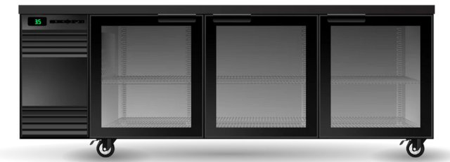 Skope SL.3.GSW.Tr | Tropical | Remote BackBar | 3 Glass Door | Swing Door | SlimLine | Fridge | Display Fridge | Commercial Fridge