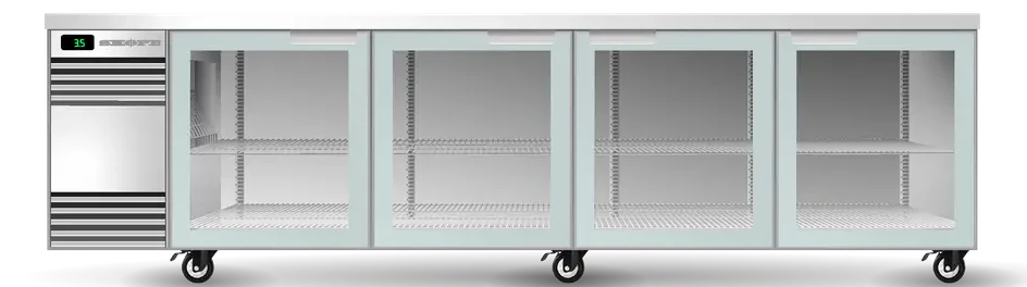 Skope SL.4.GSL-SS | BackBar | 4 Glass Door | Sliding Door | SlimLine | Fridge | Display Fridge | Commercial Fridge