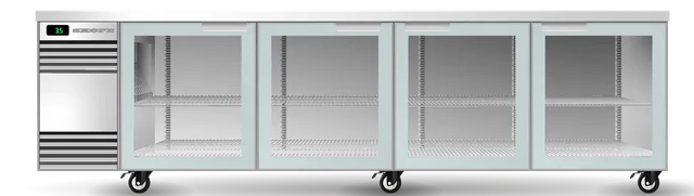 Skope SL.4.GSL.r-SS | BackBar | 4 Glass Door | Sliding Door | SlimLine | Fridge | Display Fridge | Commercial Fridge