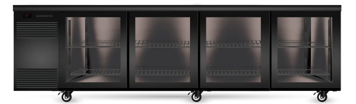 Skope SL.4.GSL | BackBar | 4 Glass Door | Sliding Door | SlimLine | Fridge | Display Fridge | Commercial Fridge