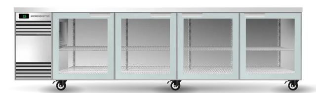 Skope SL.4.GSW-SS | BackBar | 4 Glass Door | Swing Door | SlimLine | Fridge | Display Fridge | Commercial Fridge