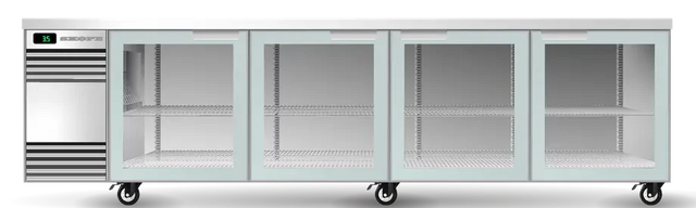 Skope SL.4.GSW.r-SS | Remote BackBar | 4 Glass Door | Swing Door | SlimLine | Fridge | Display Fridge | Commercial Fridge