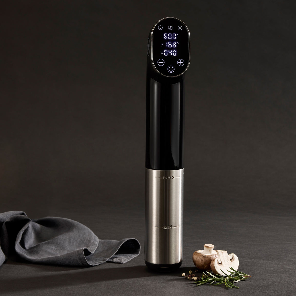 MasterPro Digital Sous Vide Precision Cooker Silver & Black 5.4x9.4x33.8cm