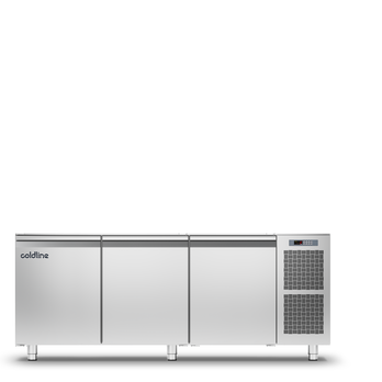 Coldline TZS17/1M 3 Door Pizza Preparation Counters - Without Top