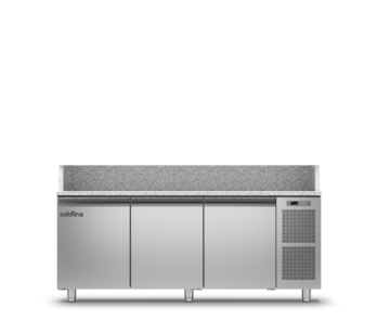 Coldline TZ17/1M 3 Door Pizza Preparation Counters - With Top