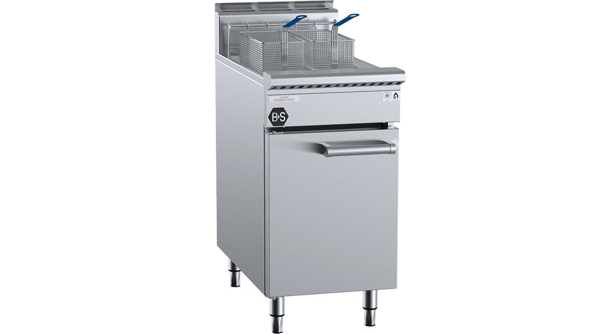 B+S Black Series TF-451S Split Pan Turbo Fryer