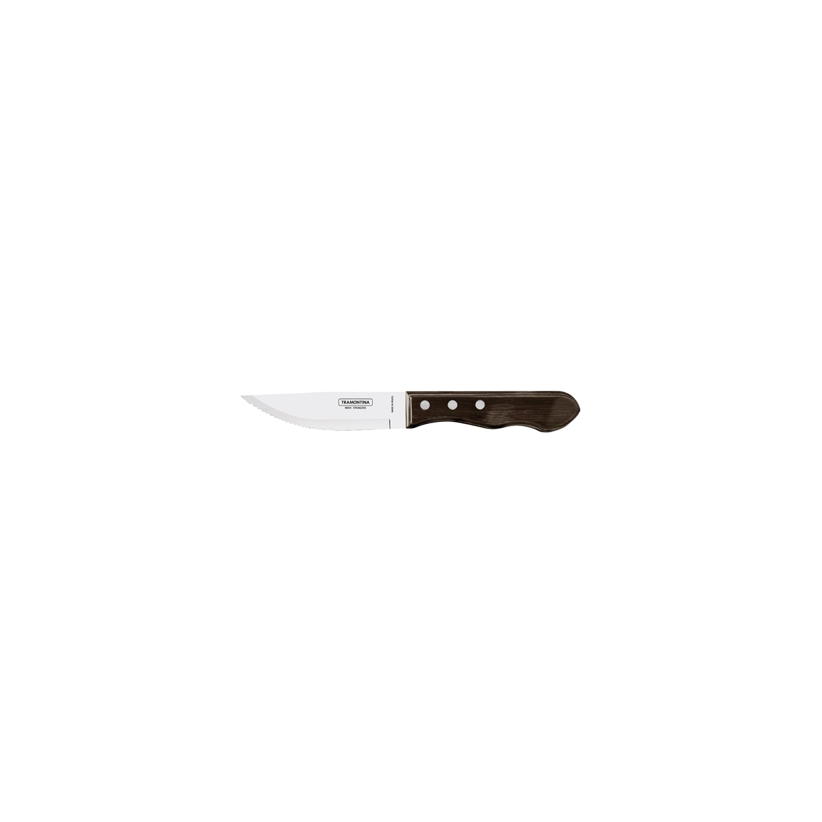 Tramontina Jumbo Steak Knife 10-Ser Wide 127mm Polywood Brown