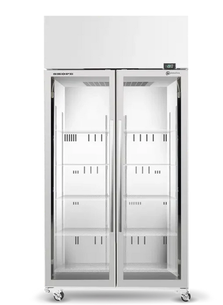 Skope TME1000N-A | 2 Glass Door | Display | Storage Fridge | Upright Fridge | Display Fridge | with 5 Shelves | Commercial Upright Fridge
