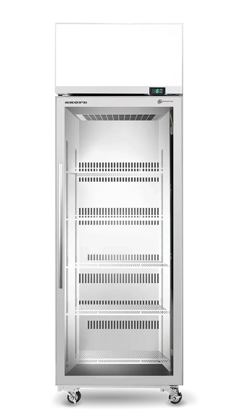 Skope TME650N-AC | 1 Glass Door Display | Storage Fridge | Upright Fridge | Display Fridge | with Unlit Sign | Commercial Upright Fridge