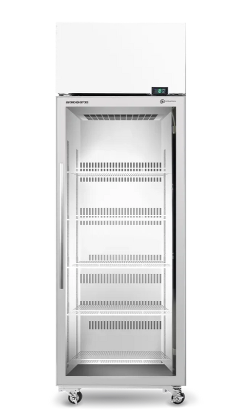 Skope TME650N-A | 1 Glass Door Display | Storage Fridge | Upright Fridge | Display Fridge | with Unlit Sign | Commercial Upright Fridge